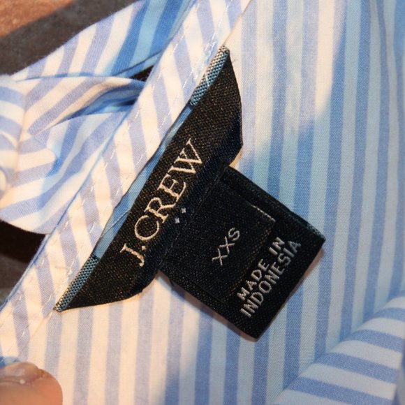 J.Crew Striped Double Bow Back Peplum Tank Blouse - Picture 6 of 8